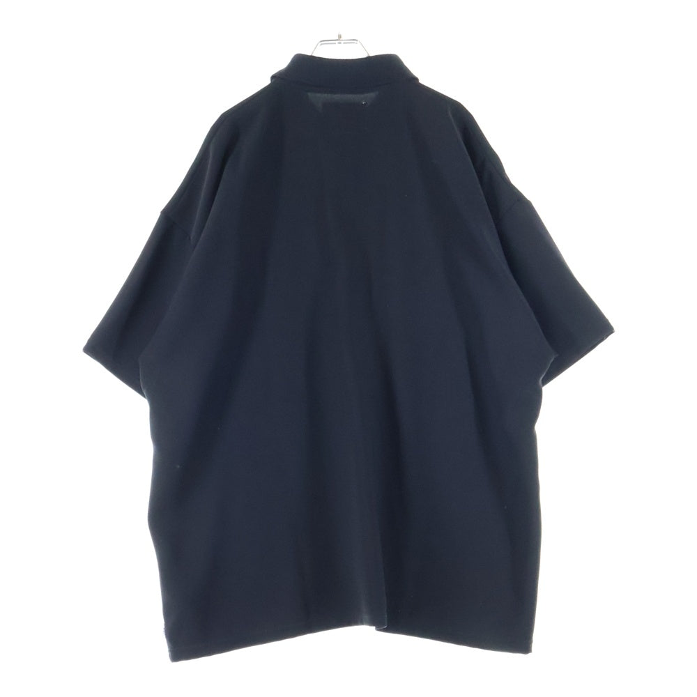 WTAPS(ダブルタップス) 23SS PARALLEL SS POLY パラレル ポリエステル ハーフジップ 半袖ポロシャツ ブラック 231ATDT-CSM35