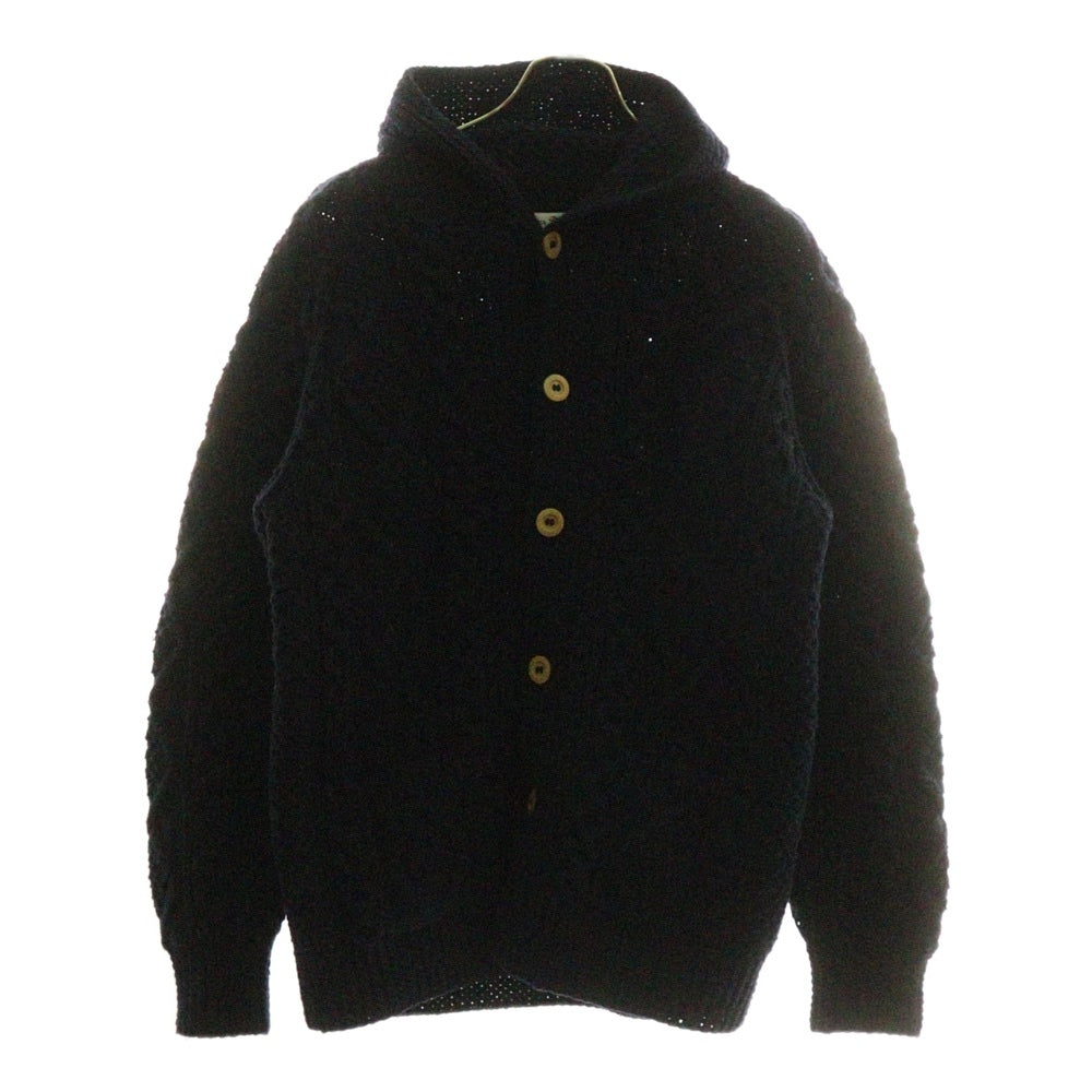 Athena Designs(アテナデザイン) Athena Designs アテナデザイン アイルランド製 ウールニット カーディガン ネイビー