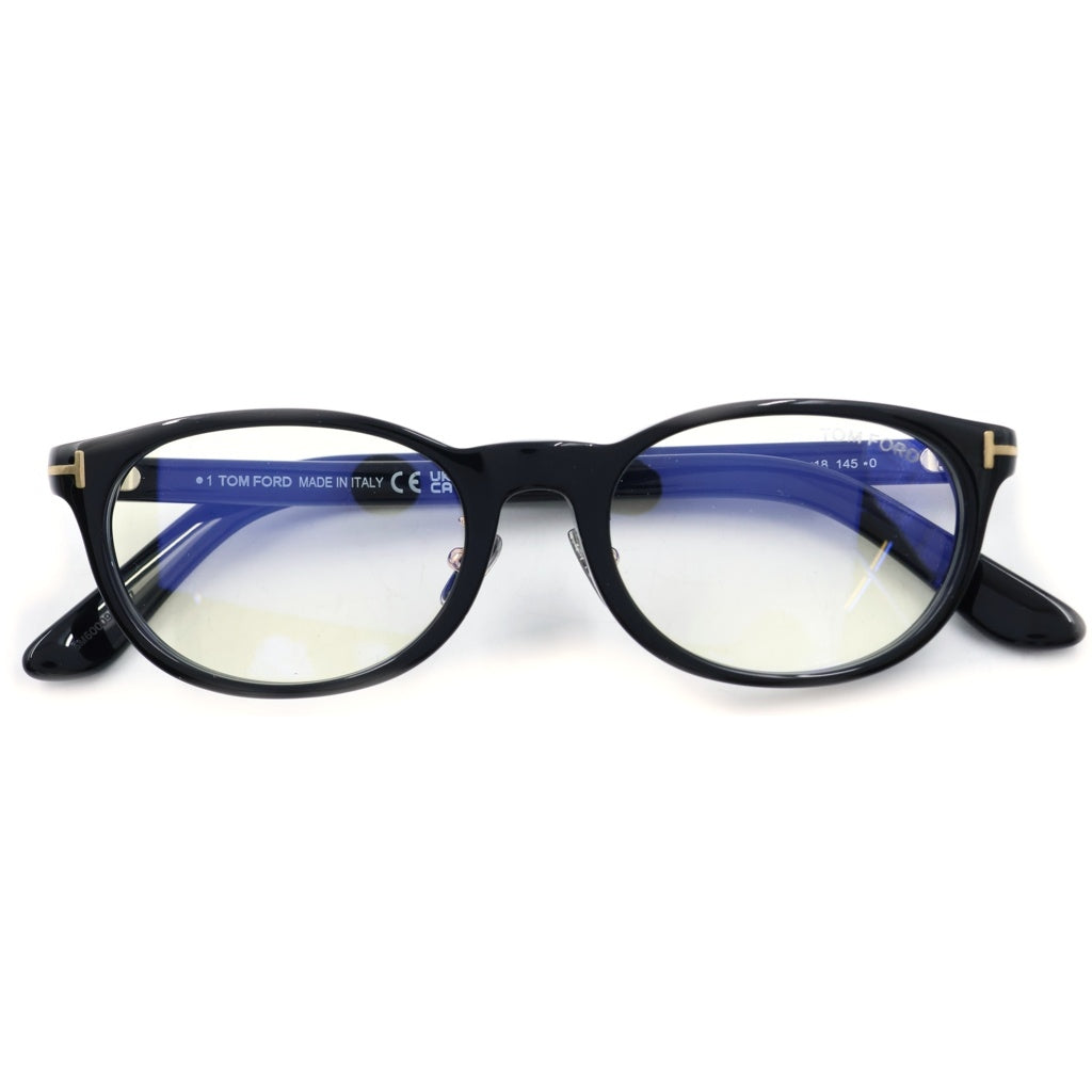 TOM FORD(トムフォード) TF6075-D-B アジアンフィット オーバルフレーム クリアレンズ サングラス メガネ ブラック