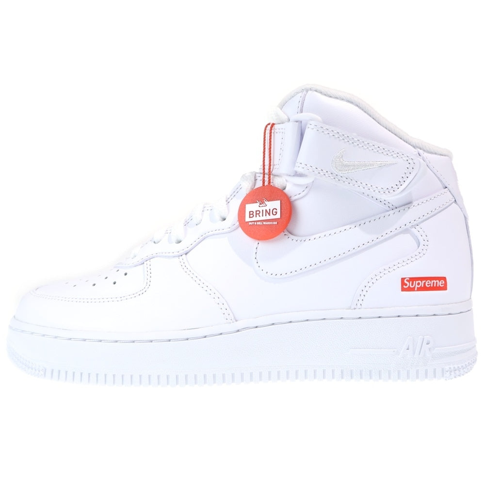 SUPREME(シュプリーム) AIR FORCE 1 MID エアフォースワン ミッドカットスニーカー ホワイト US7.5/25.5cm FZ8784-001