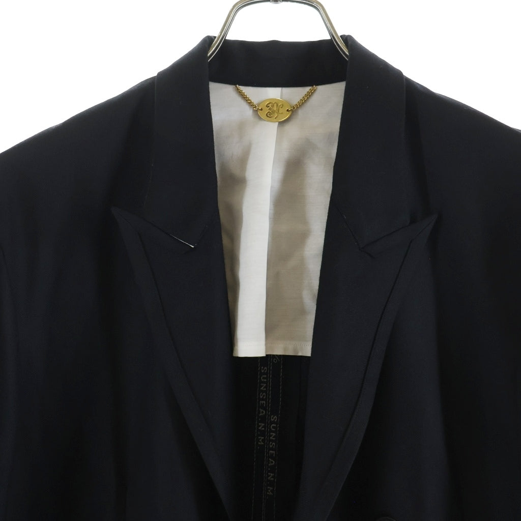 SUNSEA(サンシー) 21AW DOUBLE BREASTED JACKET ダブルブレステッド テーラードジャケット ブラック 21A32