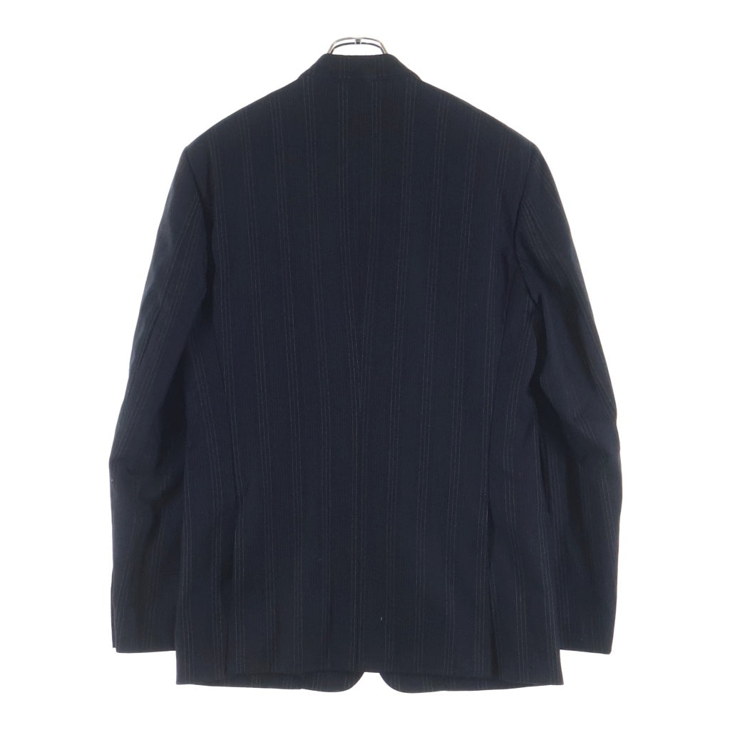 LOUIS VUITTON(ルイヴィトン) 06AW セットアップスーツ ストライプ総柄 ウール 1Bテーラードジャケット スラックスパンツ ネイビー RM062 MJJA50WRB