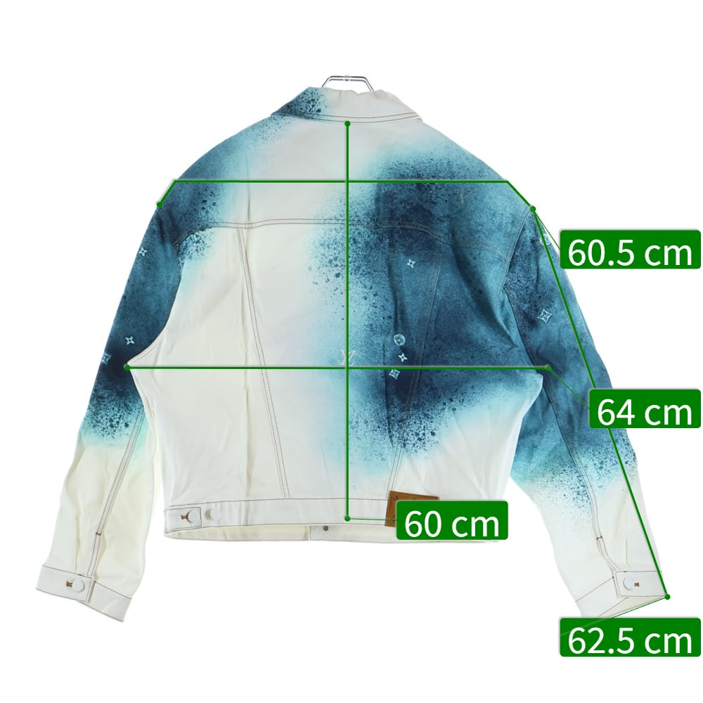 LOUIS VUITTON(ルイヴィトン) 23SS LV Spray Denim Jacket RM231M U14 HOA10X スプレーペイントデニムジャケット ホワイト/ライトブルー