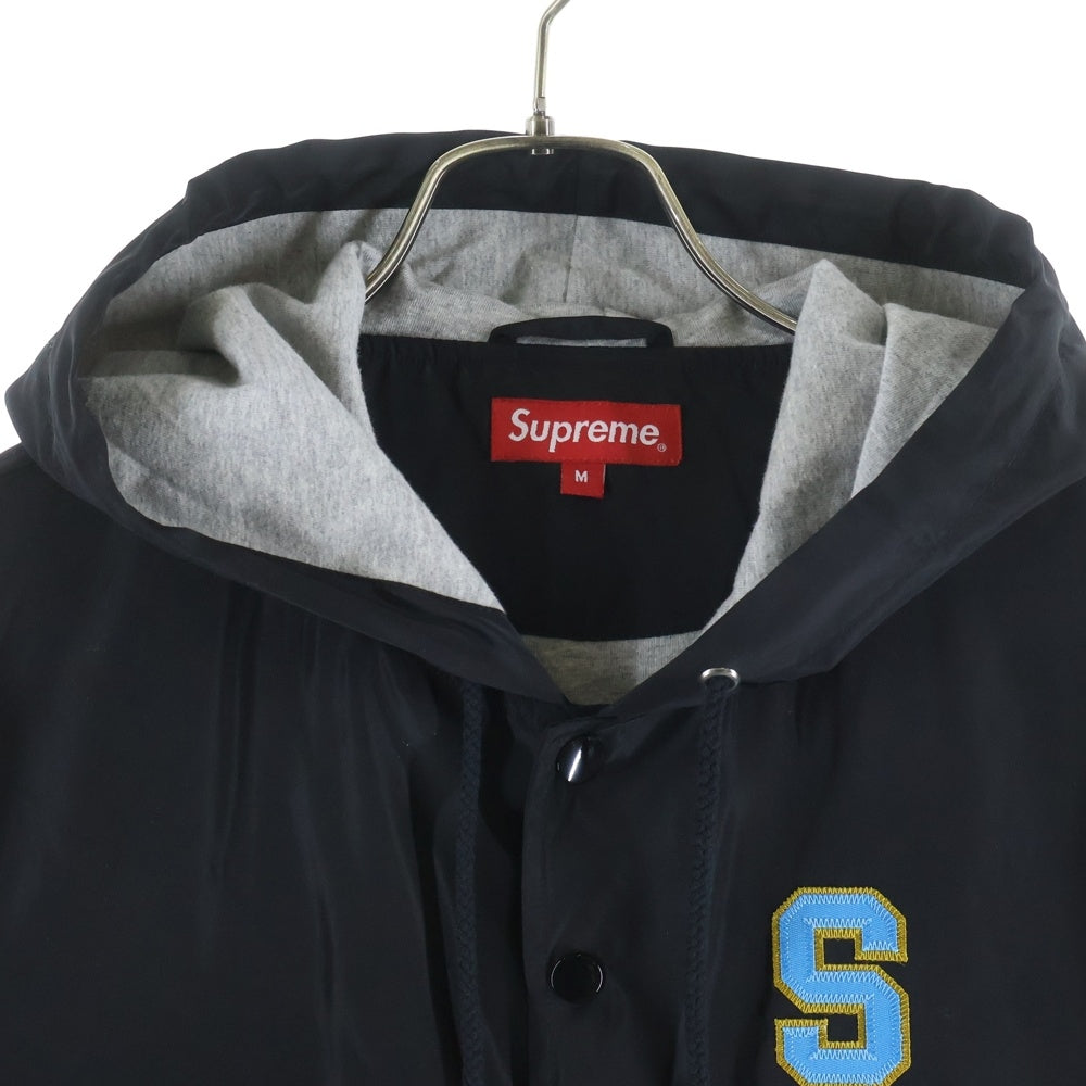 SUPREME(シュプリーム) 17SS Vertical Logo Hooded Coaches Jacket ヴァーティカルロゴ ナイロン コーチジャケット ブラック