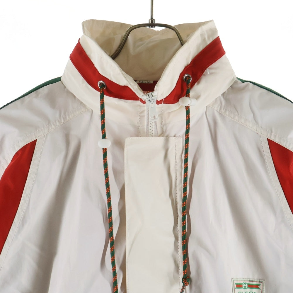 GUCCI(グッチ) Canvas Jacket 裏地メッシュ ジップアップジャケット ホワイト 599933 XDAOX