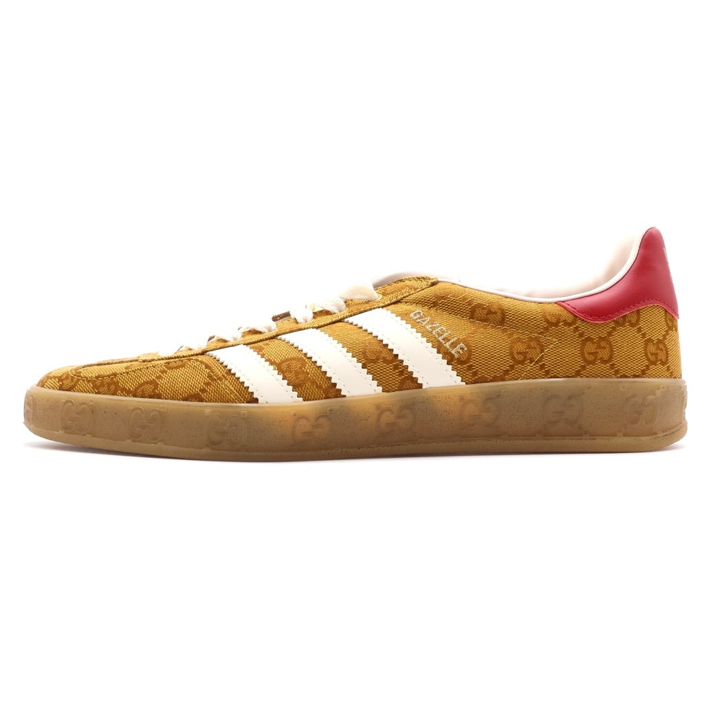 GUCCI(グッチ) ×GUCCI GAZELLE グッチ ガゼル GGキャンバス ローカットスニーカー ブラウン US9.5/27.5cm HQ8850