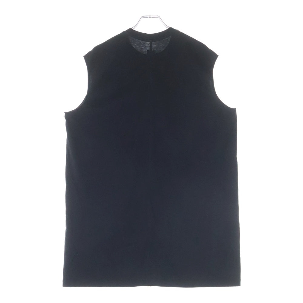 Rick Owens(リックオウエンス) 23AW NO SLEEVE CREW NECK SHIRTS クルーネック カットソー ノースリーブ タンクトップ ブラック RU02C7160-JA