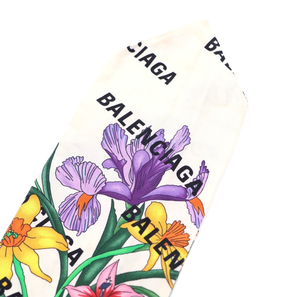 GUCCI(グッチ) The Hacker Flora Print Silk Neck Bow バレンシアガ ザハッカープロジェクト フローラルプリント 花柄 シルクスカーフ ホワイト レディース