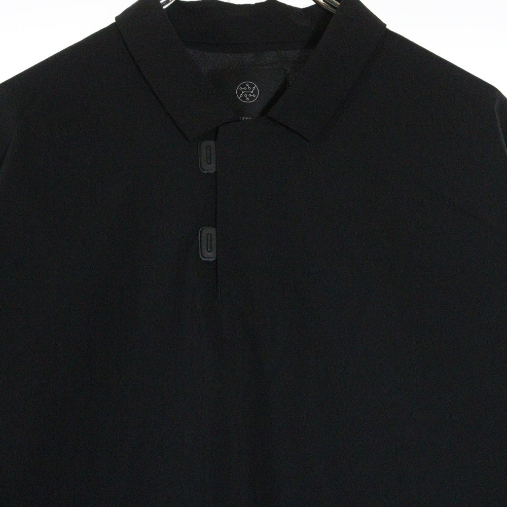 TEATORA(テアトラ) CAPSULESNAP POLO SHIRT DOCTOROID カプセルスナップボタン ナイロン 半袖 ポロシャツ ブラック TT-POLO-DR
