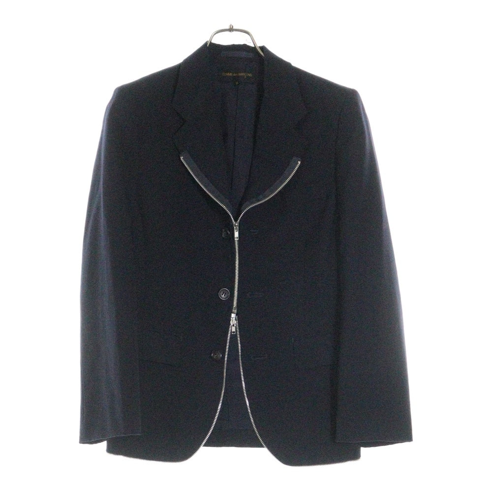 COMME des GARCONS(コムデギャルソン) 92SS フロントジップボタン 3B テーラードジャケット ネイビー GJ-11095S AD1991