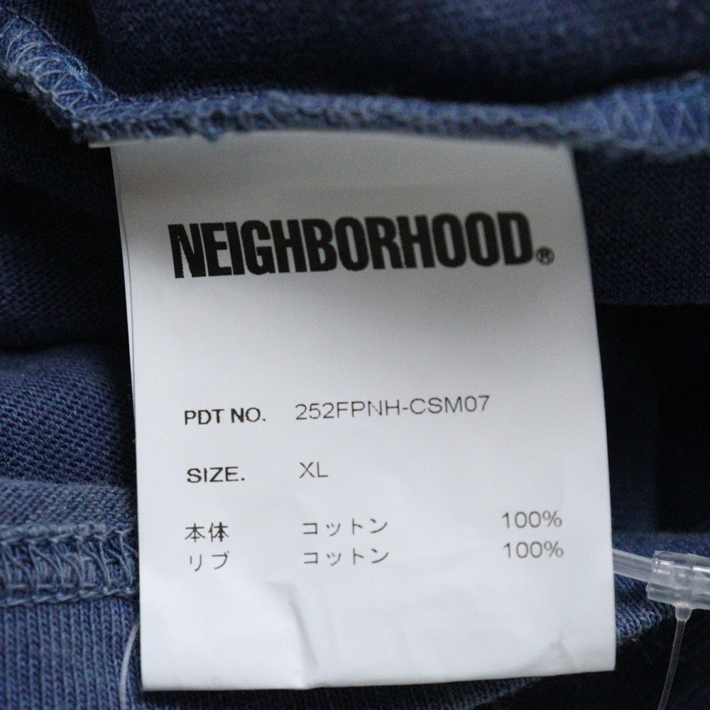 NEIGHBORHOOD(ネイバーフッド) 25AW PIGMENT DYED CREWNECK 252FPNHーCSM07 ピグメントダイ クルーネック半袖Tシャツカットソー ブルー