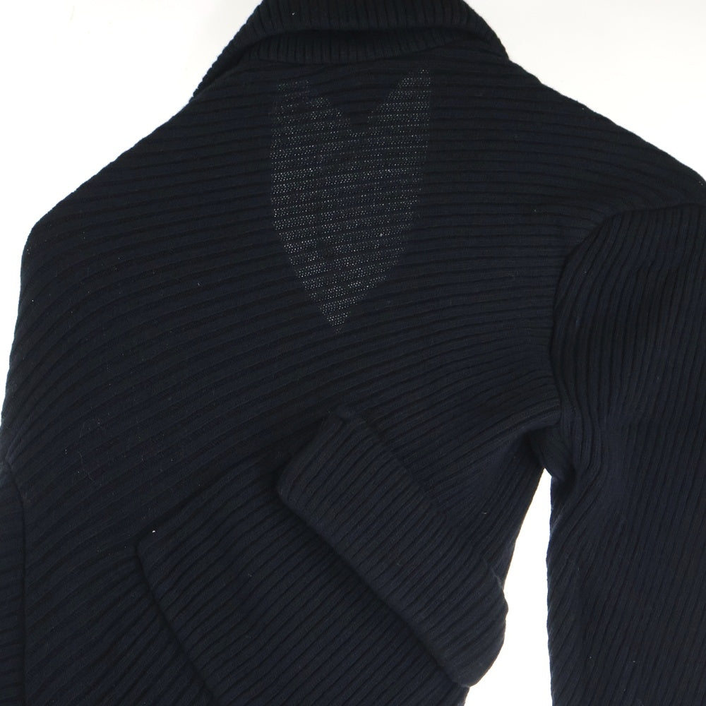 COMME des GARCONS COMME des GARCONS(コムデギャルソンコムデギャルソン) 02AW リブ編み スーパーロング ニットカーディガン ブラック レディース GG-C003 AD2002