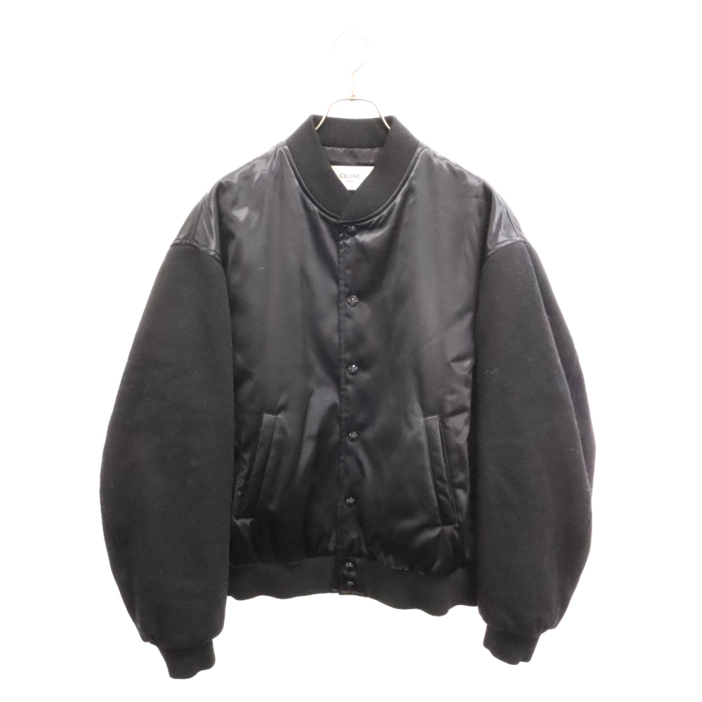 CELINE(セリーヌ) 22AW BOY DOLL TEDDY JACKET 2W750048S ボーイドール テディ サテン ウールジャケット ブラック