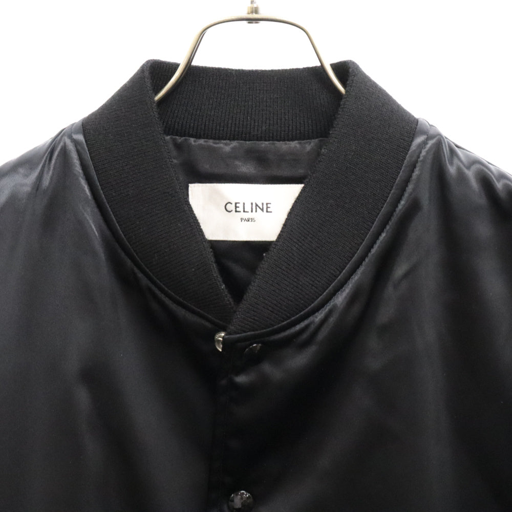 CELINE(セリーヌ) 22AW BOY DOLL TEDDY JACKET 2W750048S ボーイドール テディ サテン ウールジャケット ブラック