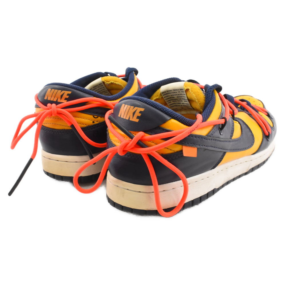 NIKE(ナイキ) ×OFF-WHITE DUNK LOW CT0856‐700 オフホワイト ダンク ローカットスニーカー ミシガン ネイビー/イエロー US10.5/28.5cm