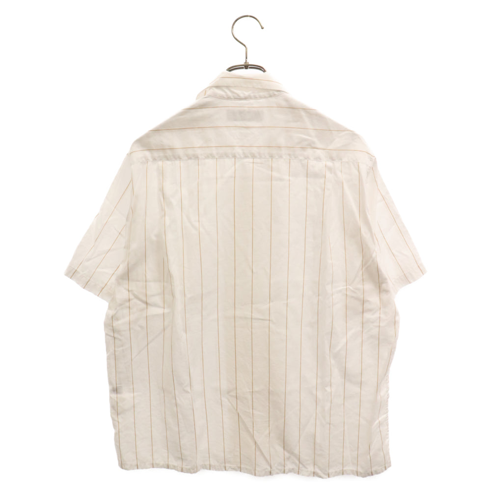 WACKO MARIA(ワコマリア) SOKTAS / STRIPED OPEN COLLAR SHIRT ストライプオープンカラー半袖シャツ ホワイト
