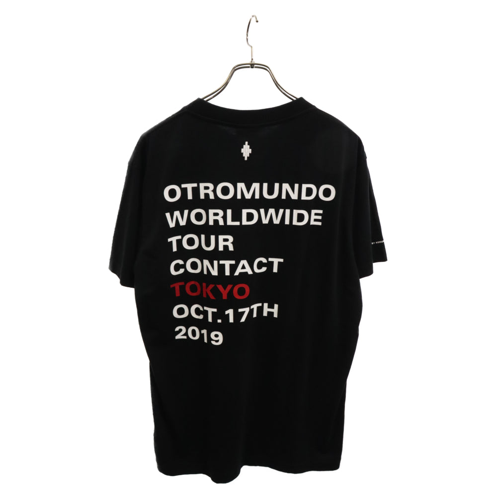 MARCELO BURLON(マルセロバーロン) CTROMUNDO TEE グラフィックプリント半袖Tシャツ CMAA018G19JER006 ブラック