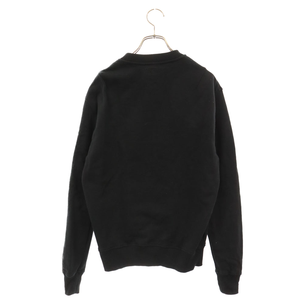 AMI Alexandre Mattiussi(アミアレクサンドルマテュッシ) HEART LOGO CREW NECK SWEAT ハートロゴクルーネックスウェットトレーナー ブラック BFHJ007.730