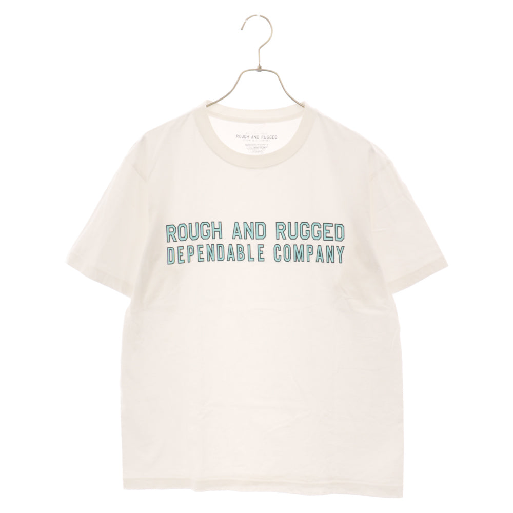 ROUGH AND RUGGED(ラフアンドラゲッド) 23AW DESIGN CT-01 ロゴプリントクルーネック半袖Tシャツ ホワイト