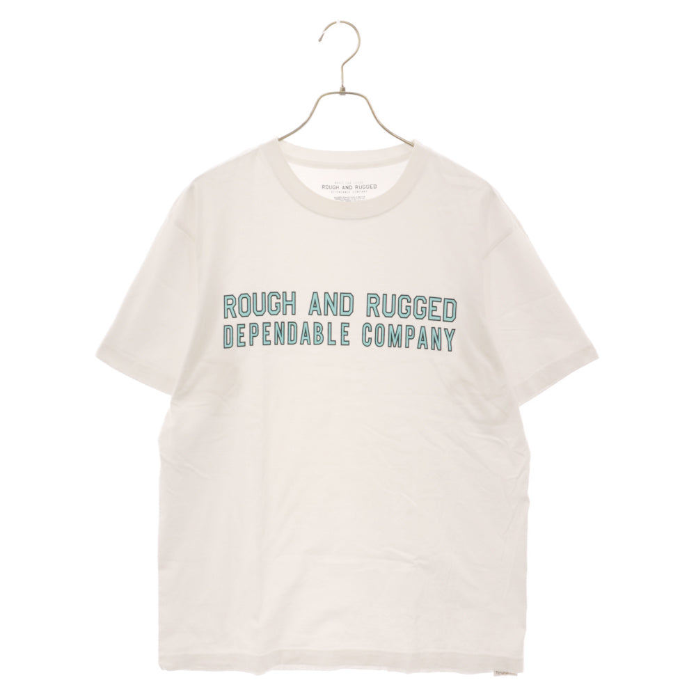 ROUGH AND RUGGED(ラフアンドラゲッド) 23AW DESIGN CT-01 ロゴプリントクルーネック半袖Tシャツ ホワイト