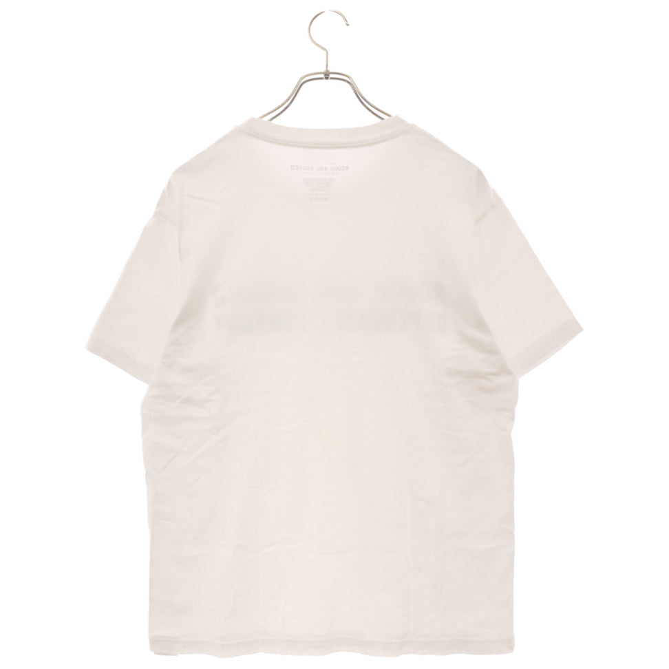 ROUGH AND RUGGED(ラフアンドラゲッド) 23AW DESIGN CT-01 ロゴプリントクルーネック半袖Tシャツ ホワイト