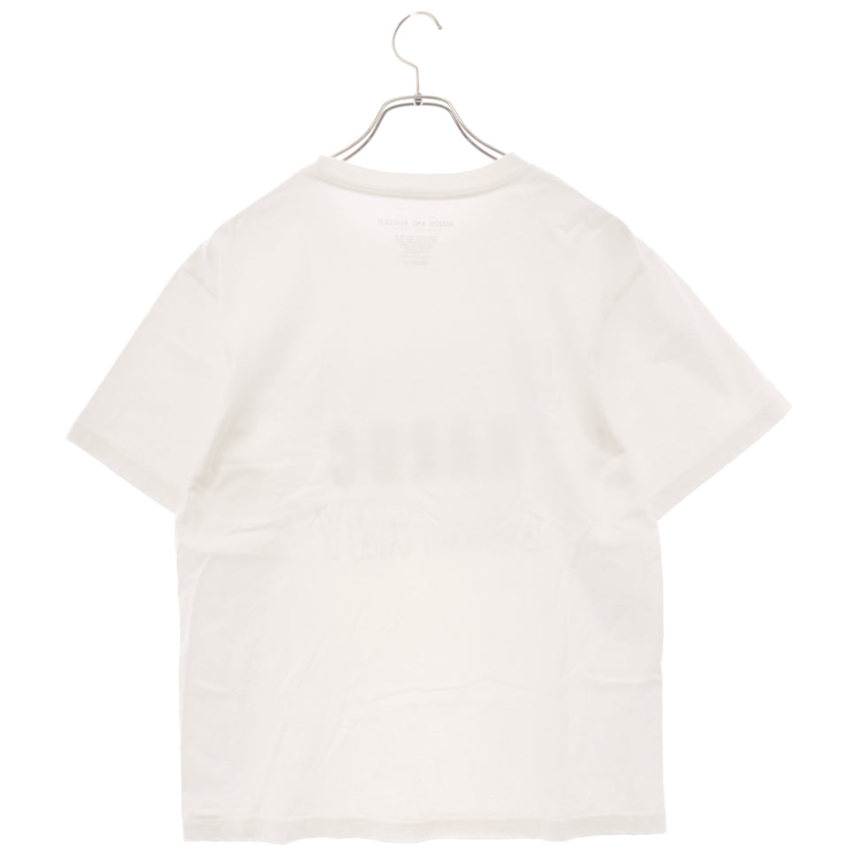 ROUGH AND RUGGED(ラフアンドラゲッド) DEPENDABLE PARDC COMPANY プリントクルーネック半袖Tシャツ ホワイト