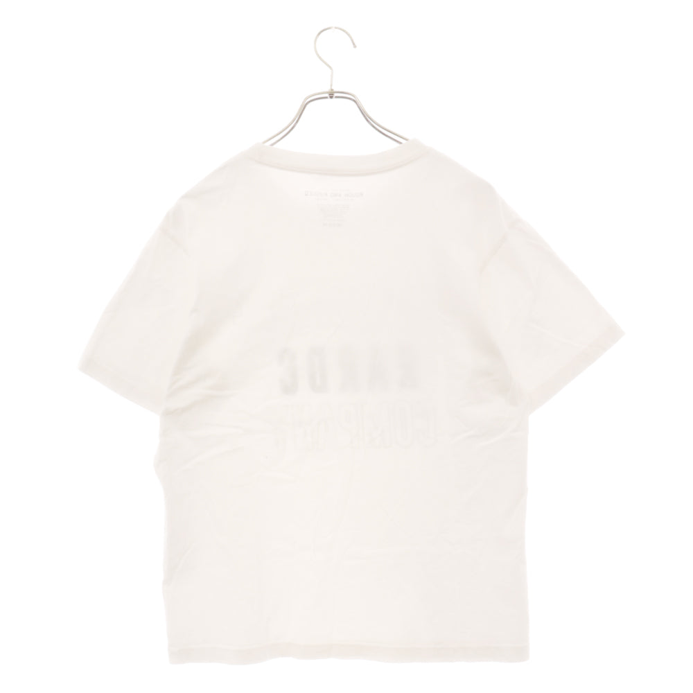 ROUGH AND RUGGED(ラフアンドラゲッド) DEPENDABLE PARDC COMPANY プリントクルーネック半袖Tシャツ ホワイト