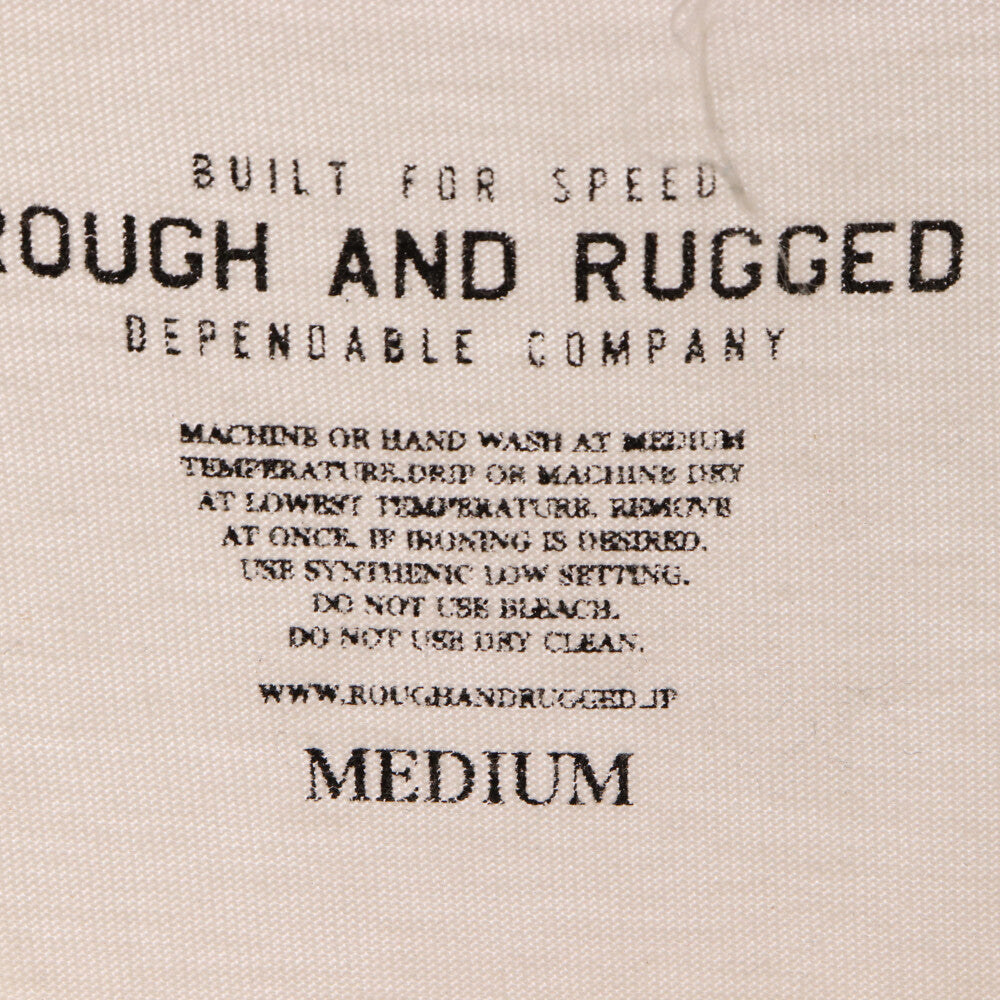 ROUGH AND RUGGED(ラフアンドラゲッド) DEPENDABLE PARDC COMPANY プリントクルーネック半袖Tシャツ ホワイト