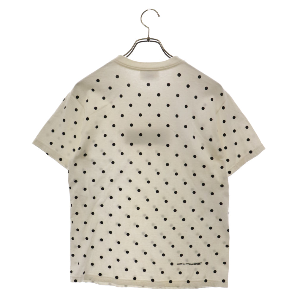 SUPREME(シュプリーム) 12SS × COMME des GARCONS SHIRT Box Logo Tee × コムデギャルソンコラボ ドットミラーボックスロゴ クルーネック半袖Tシャツ カットソー ホワイト