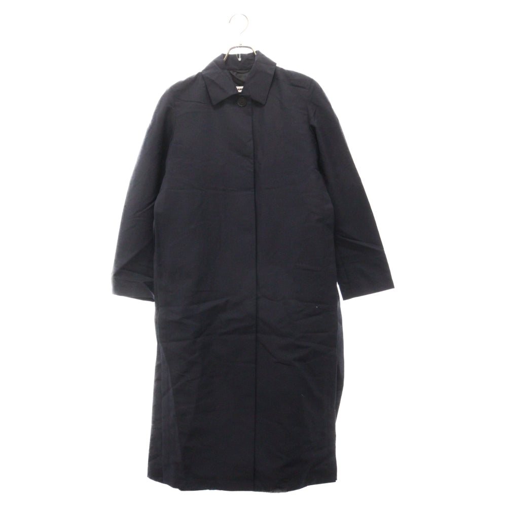 JIL SANDER(ジルサンダー) スパンコールデザイン プリーツステンカラーコート ネイビー レディース