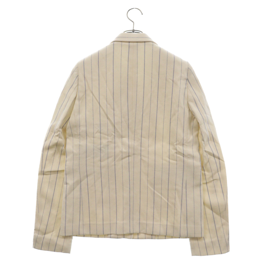 JIL SANDER(ジルサンダー) ストライプビスコース3Bテーラードジャケット JSWM195124 アイボリー/ブルー レディース