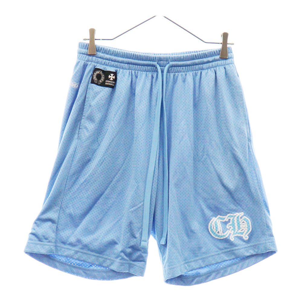 CHROME HEARTS(クロムハーツ) MESH VARSITY SHORTS CHプリントメッシュハーフパンツ ショートパンツ ブルー