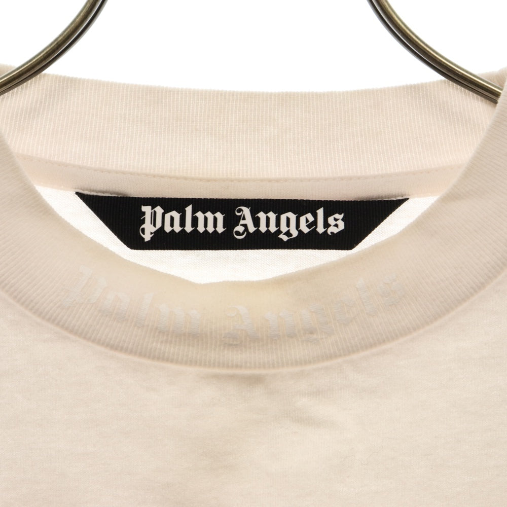Palm Angels(パームエンジェルス) 23SSGRADIENT OVERLOGO T-SHIRT グラデーション バックロゴプリント オーバーサイズ 半袖Tシャツ PMAA002S23JER001 ホワイト/パープル