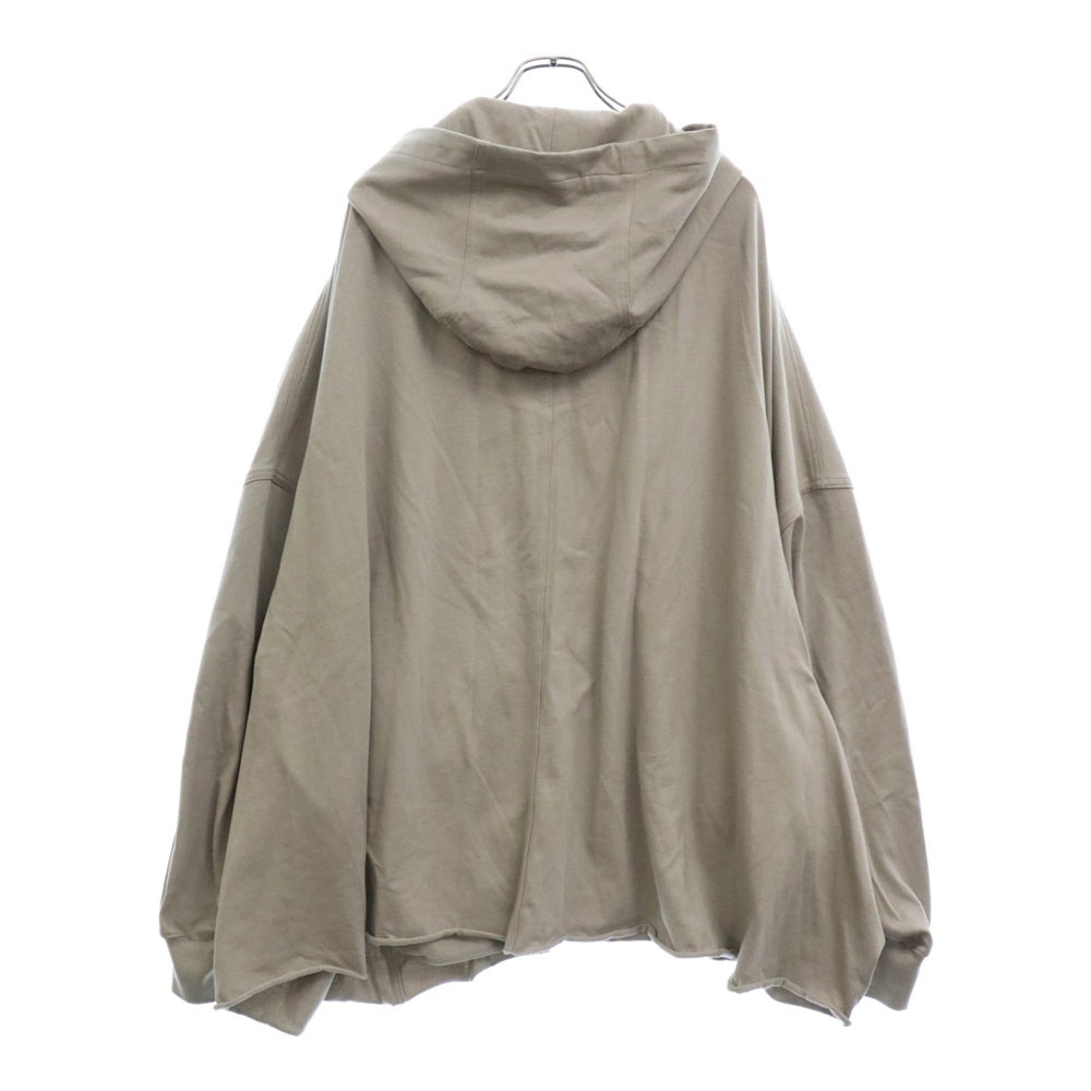 Rick Owens(リックオウエンス) 24SS RU01D3248BAEM6 0908 LIDO ロン刺繍 オーバーサイズ ジップアップパーカー ベージュ