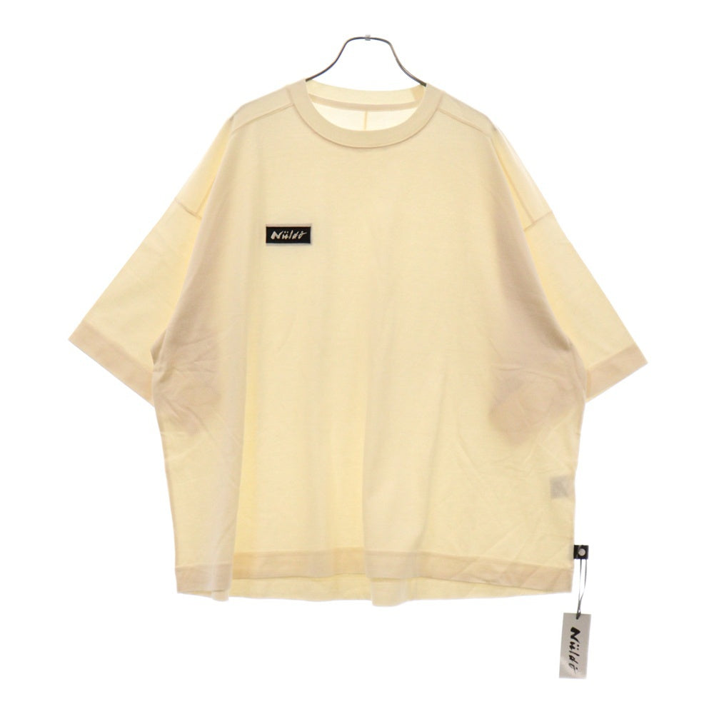 Nuldo(ニュルド) 24SS BOX LOGO COTTON T-SHIRT ボックスロゴ コットンクルーネック半袖Tシャツ オフホワイト