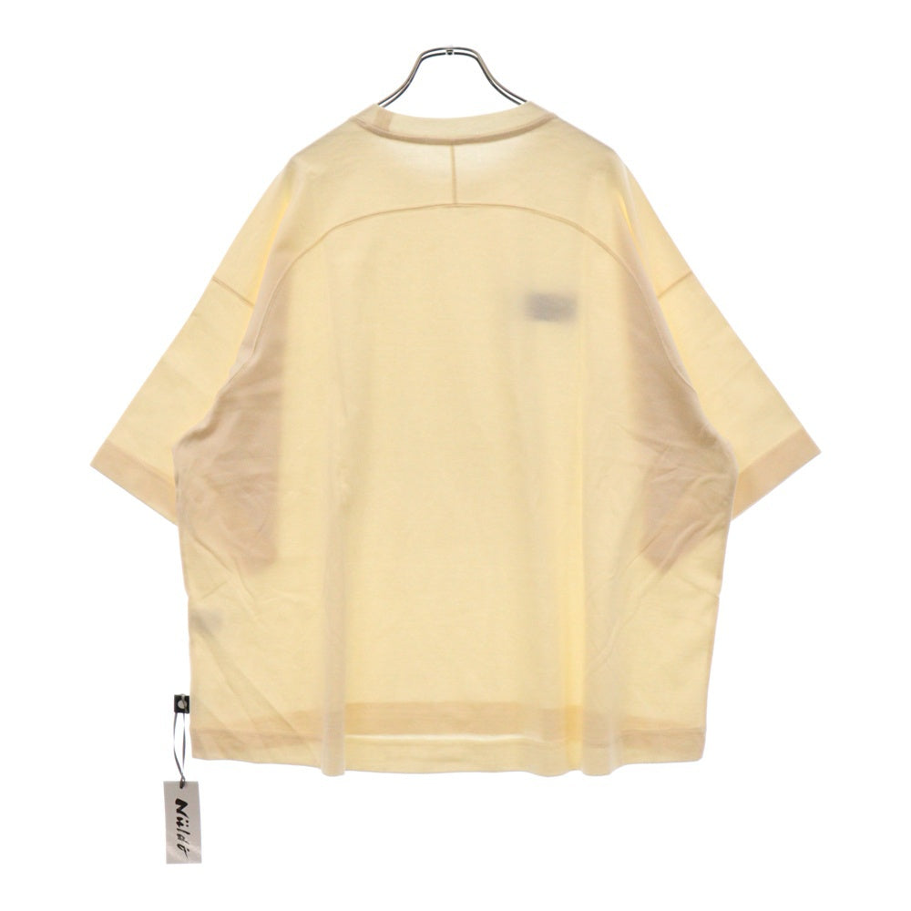 Nuldo(ニュルド) 24SS BOX LOGO COTTON T-SHIRT ボックスロゴ コットンクルーネック半袖Tシャツ オフホワイト