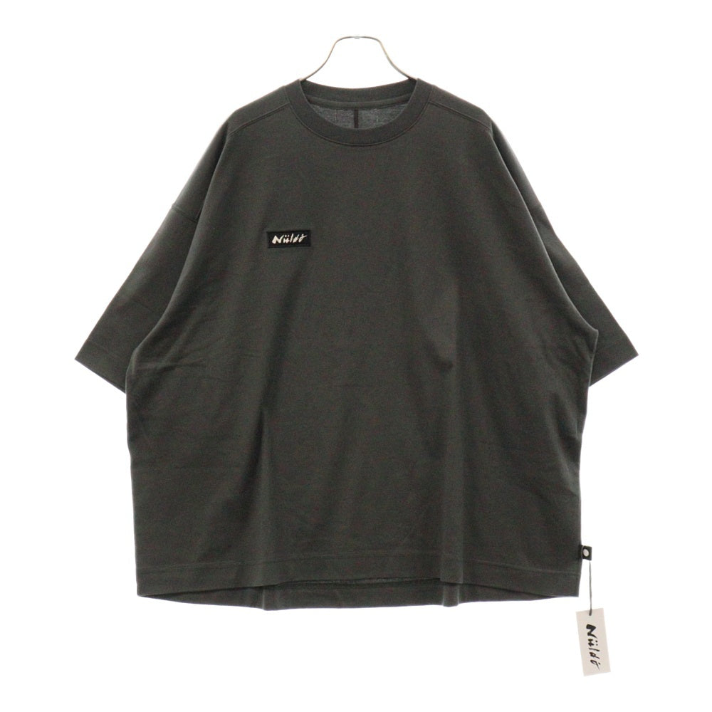 Nuldo(ニュルド) 24SS BOX LOGO COTTON T-SHIRT ボックスロゴ コットンクルーネック半袖Tシャツ グレー
