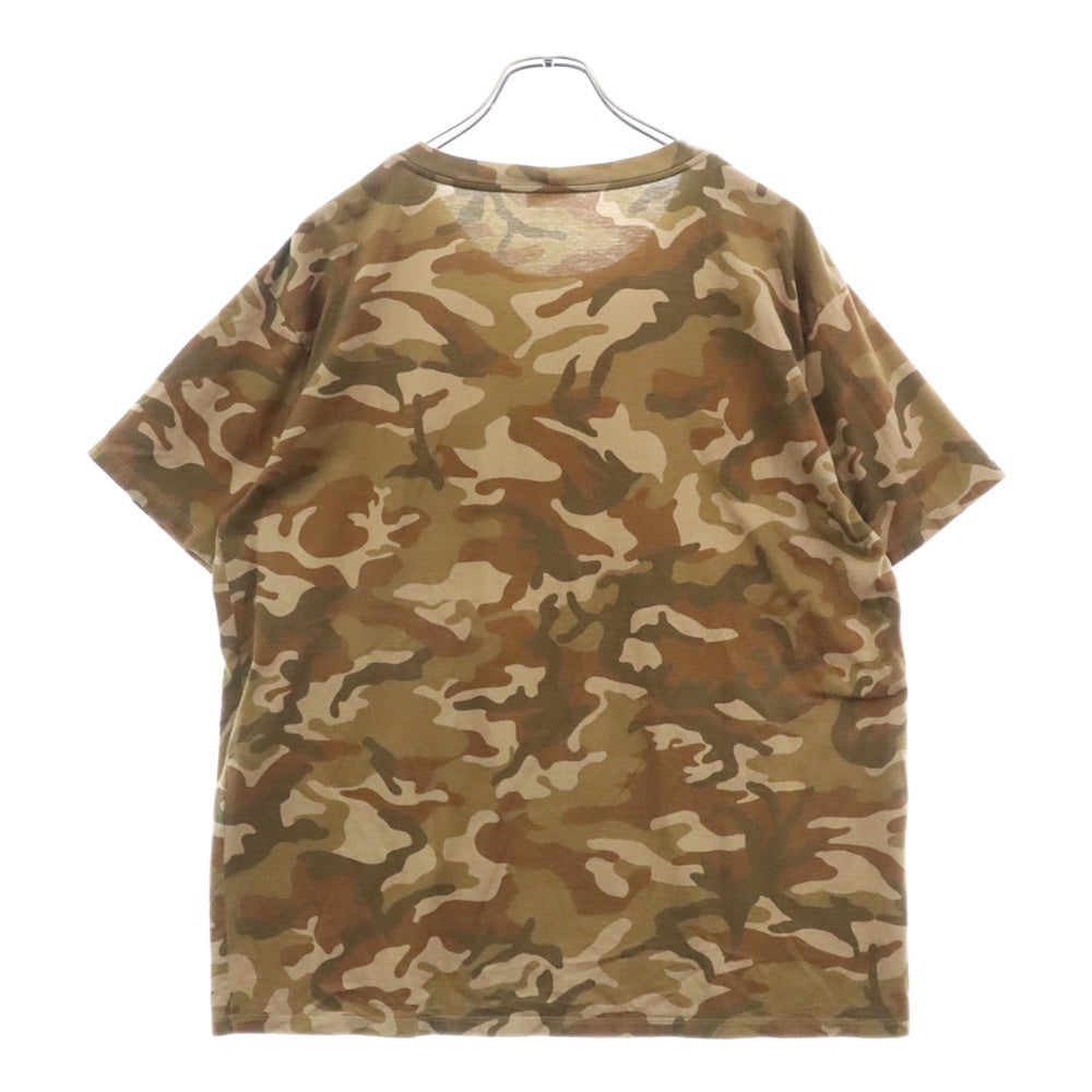 CELINE(セリーヌ) 22SS Loose Logo T-Shirt Duck ダックカモ柄 ルーズロゴプリント半袖Tシャツ 2X681246Q ブラウン