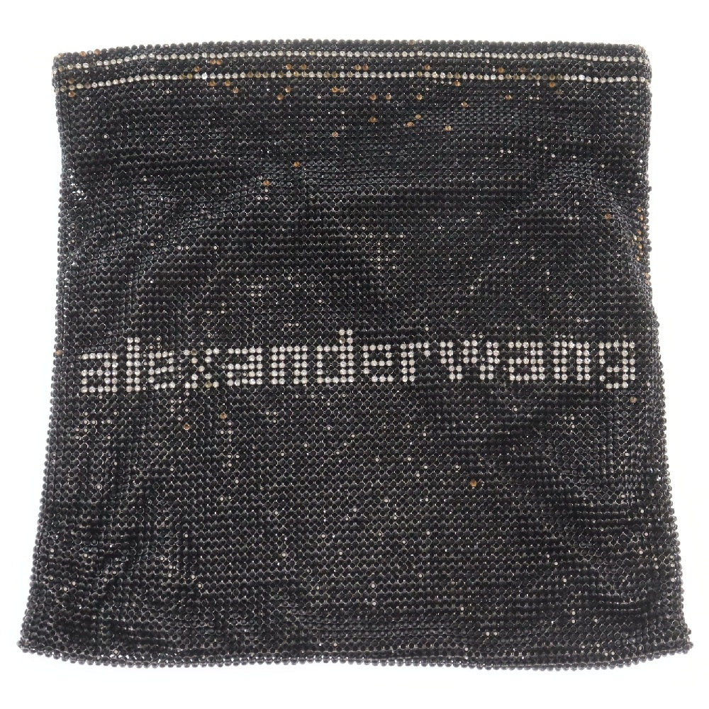 ALEXANDER WANG(アレキサンダーワン) Wanglock Pouch ラインストーンロゴポーチ クラッチバッグ ブラック レディース