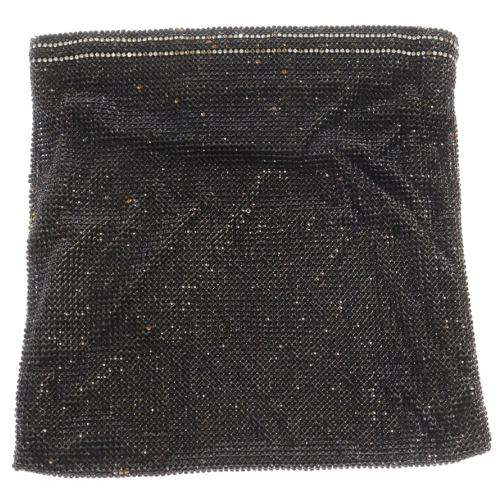 ALEXANDER WANG(アレキサンダーワン) Wanglock Pouch ラインストーンロゴポーチ クラッチバッグ ブラック レディース