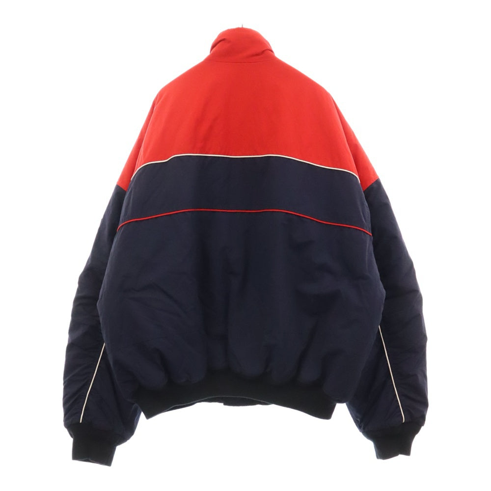BALENCIAGA(バレンシアガ) Ski Bomber Jacket 647640 スキー ボンバージャケット ナイロンジップアップ ネイビー/レッド