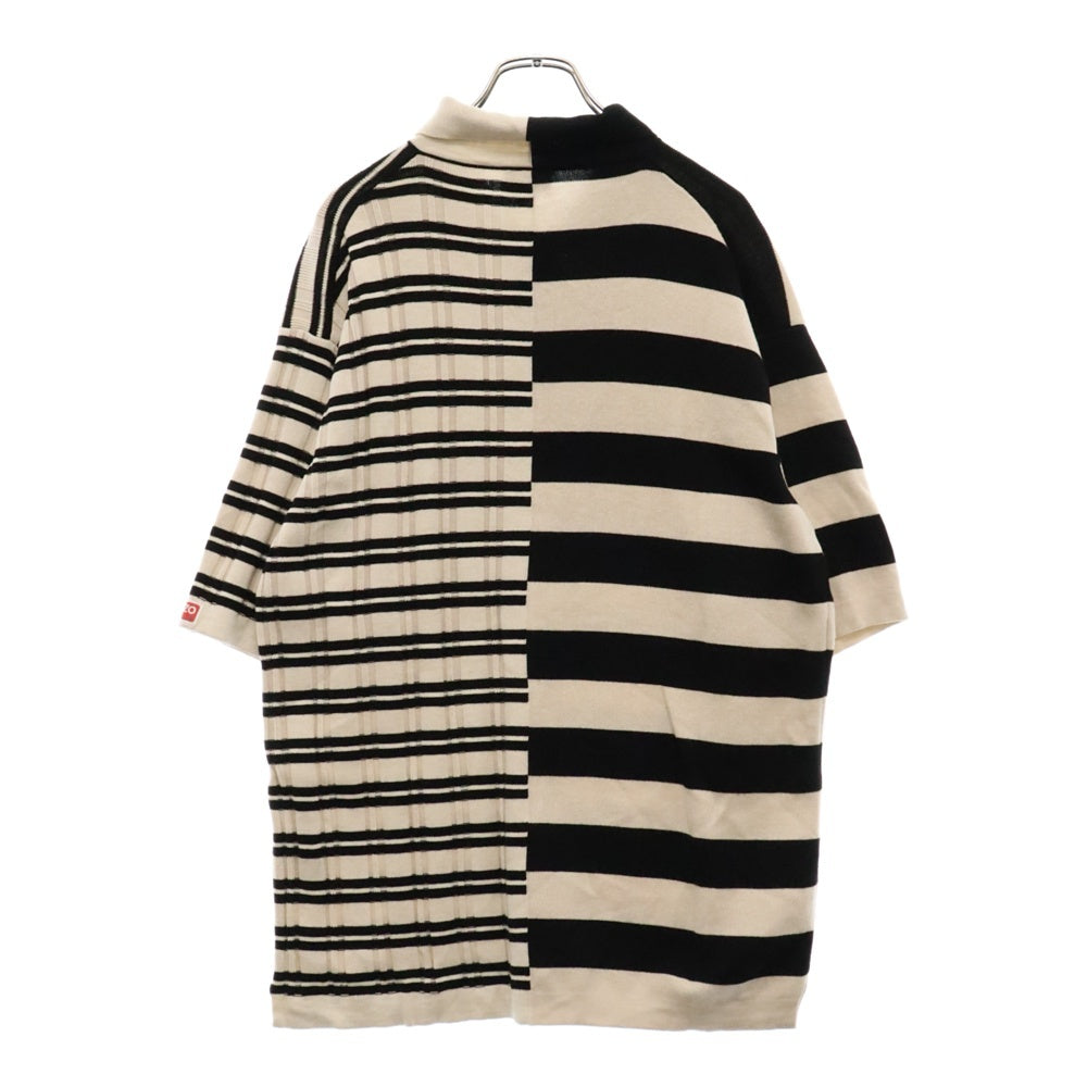 KENZO(ケンゾー) 22AW ストライププルオーバー半袖シャツ FC65PU3253CK ブラック/ホワイト