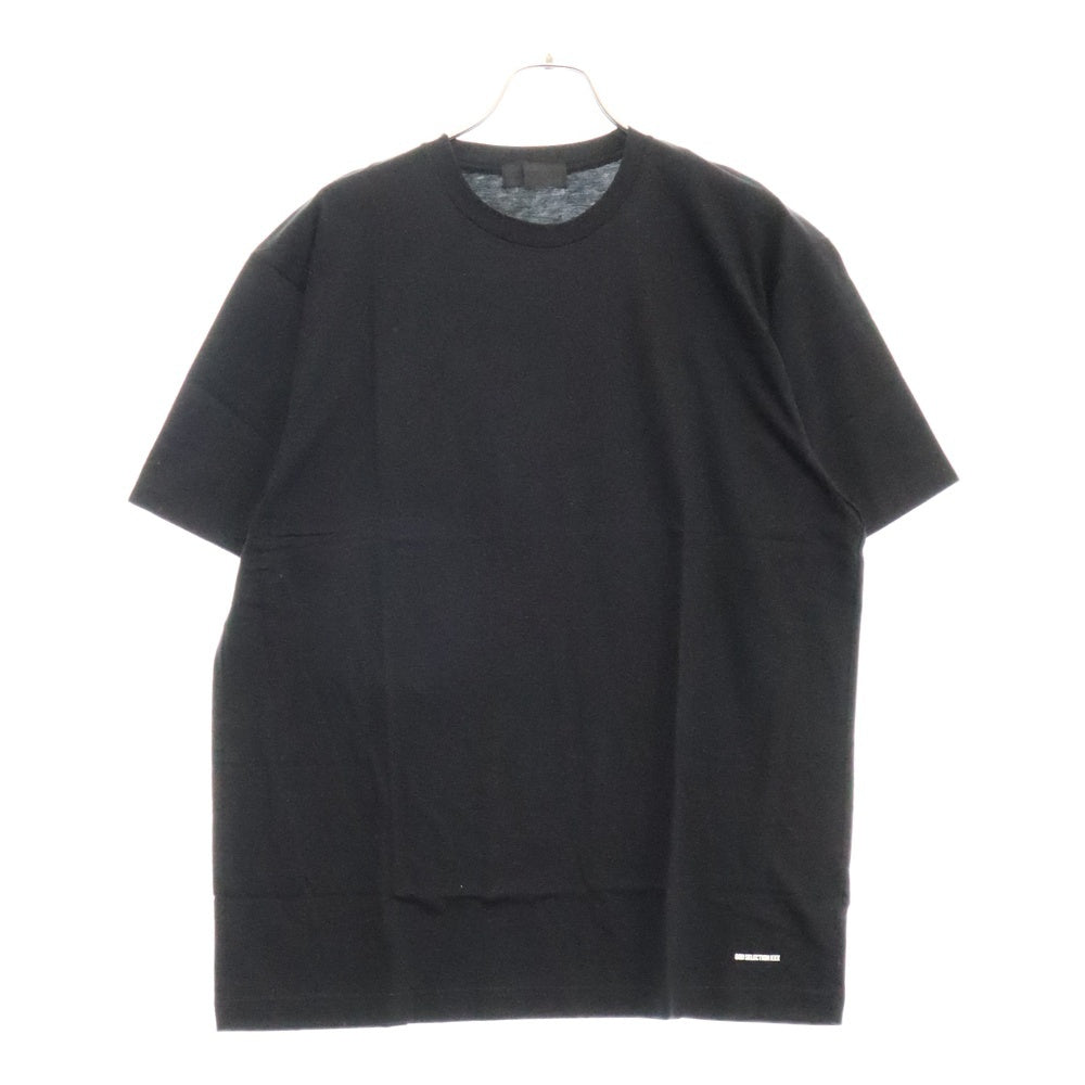GOD SELECTION XXX(ゴッドセレクショントリプルエックス) シンプルロゴプリント半袖Tシャツ ブラック
