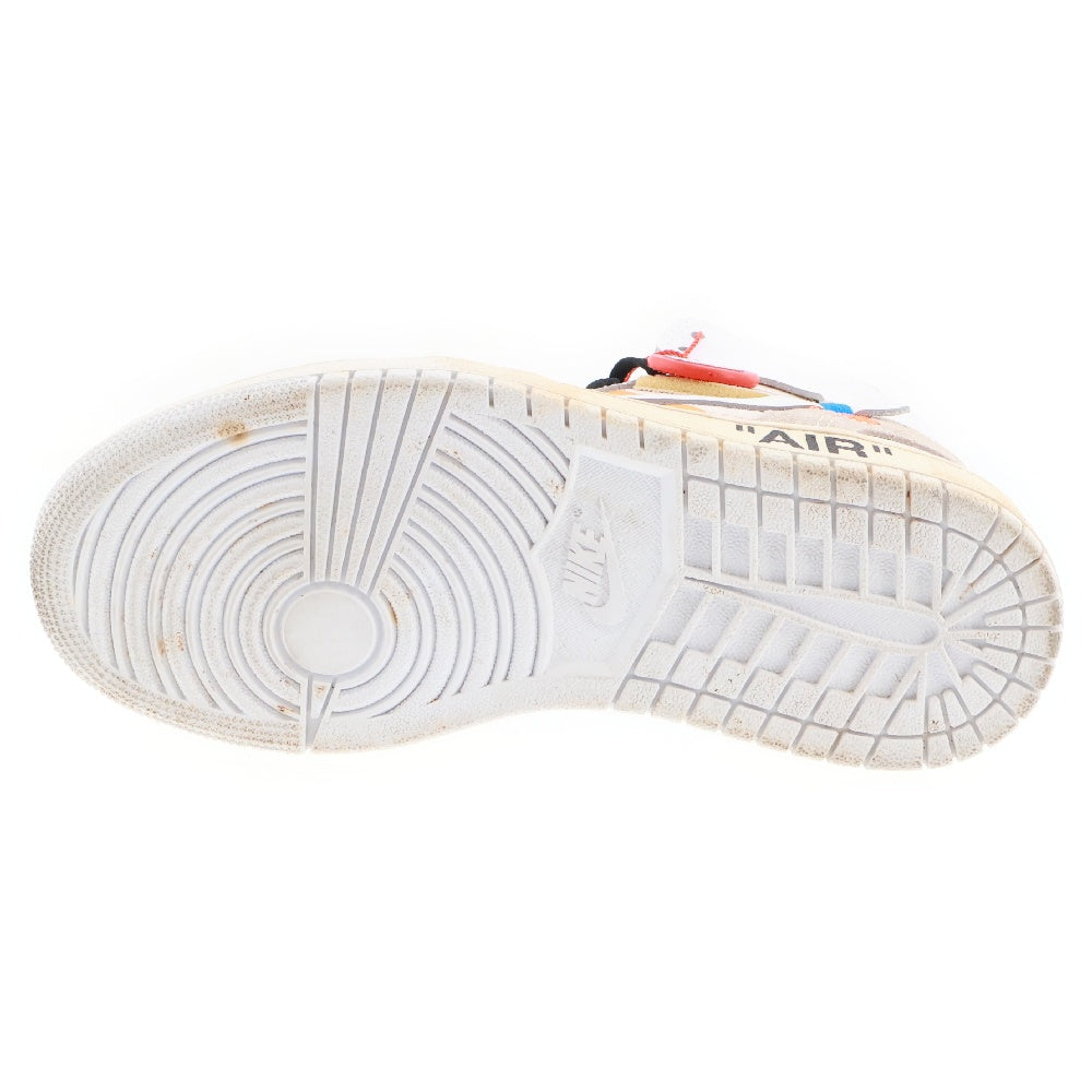 NIKE(ナイキ) ×Off-White GS Air Jordan 1 Retro High White AQ8296-100 オフホワイト GS エアジョーダン1 レトロ ハイカットスニーカー US3.5Y/22.5cm ホワイト