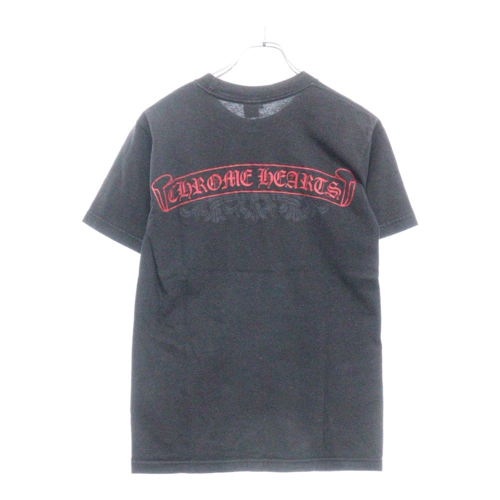 CHROME HEARTS(クロムハーツ) OLD SCROLL LABEL オールドモデル スクロールラベルロゴ半袖Tシャツ カットソー ブラック/レッド
