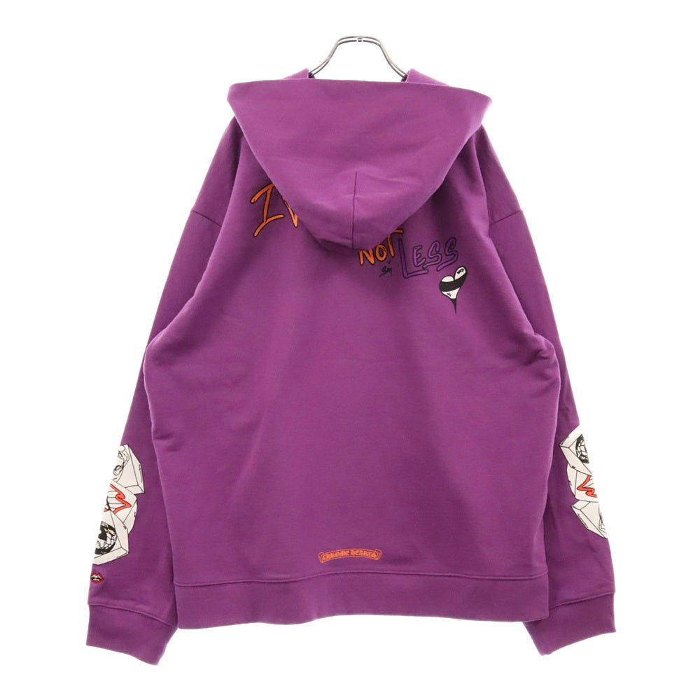 CHROME HEARTS(クロムハーツ) ×MATTY BOY I WANT MORE NOT LESS AN THAT'S THAT HOODIE マッティボーイ プリントプルオーバーフーディ パープル