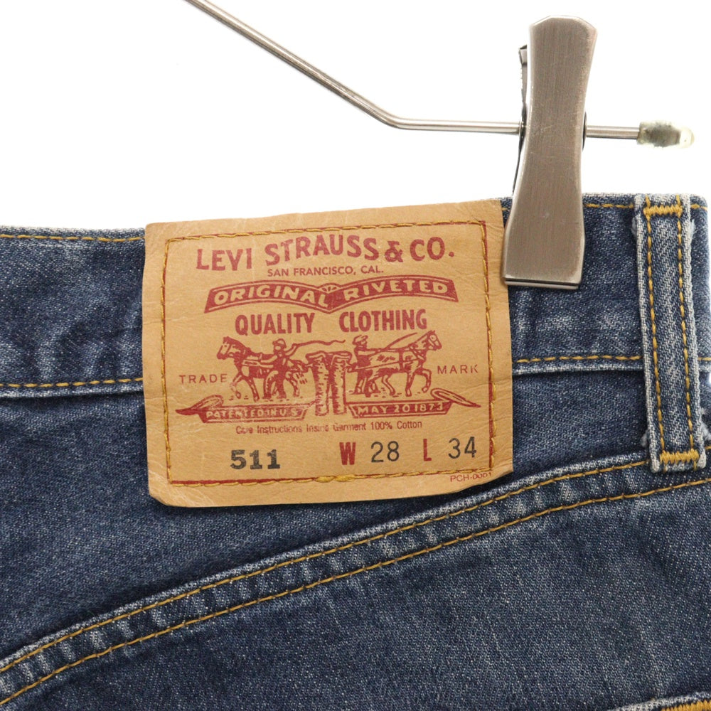 Levi's(リーバイス) 90s 511 511-0201 左綾織りストレートデニムパンツ インディゴブルー
