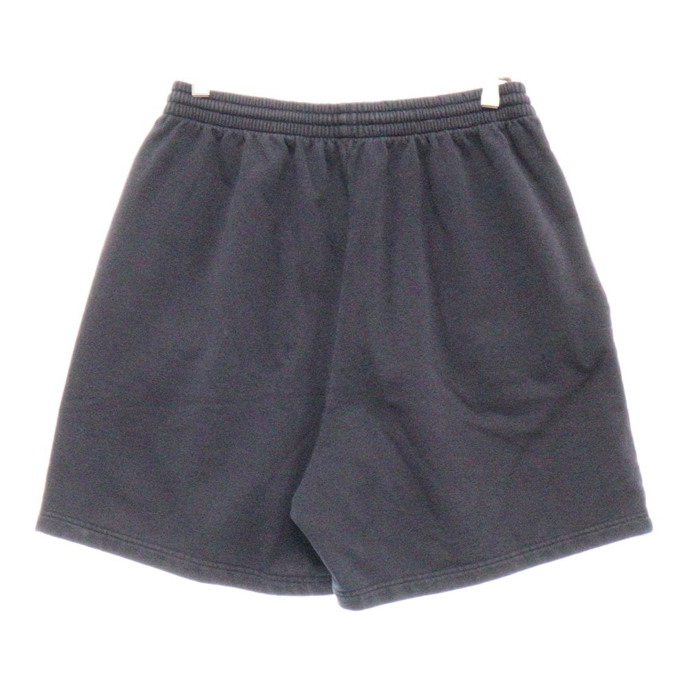 BALENCIAGA(バレンシアガ) NEW YORK LOGO SWEAT SHORT ニューヨークロゴプリント スウェットショーツ ハーフショートパンツ ネイビー 676137 TLVM3