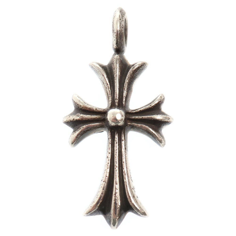 CHROME HEARTS(クロムハーツ) TNY CRSF P DMND タイニーファットクロス PAVEダイヤ ペンダント シルバーネックレストップ シルバー