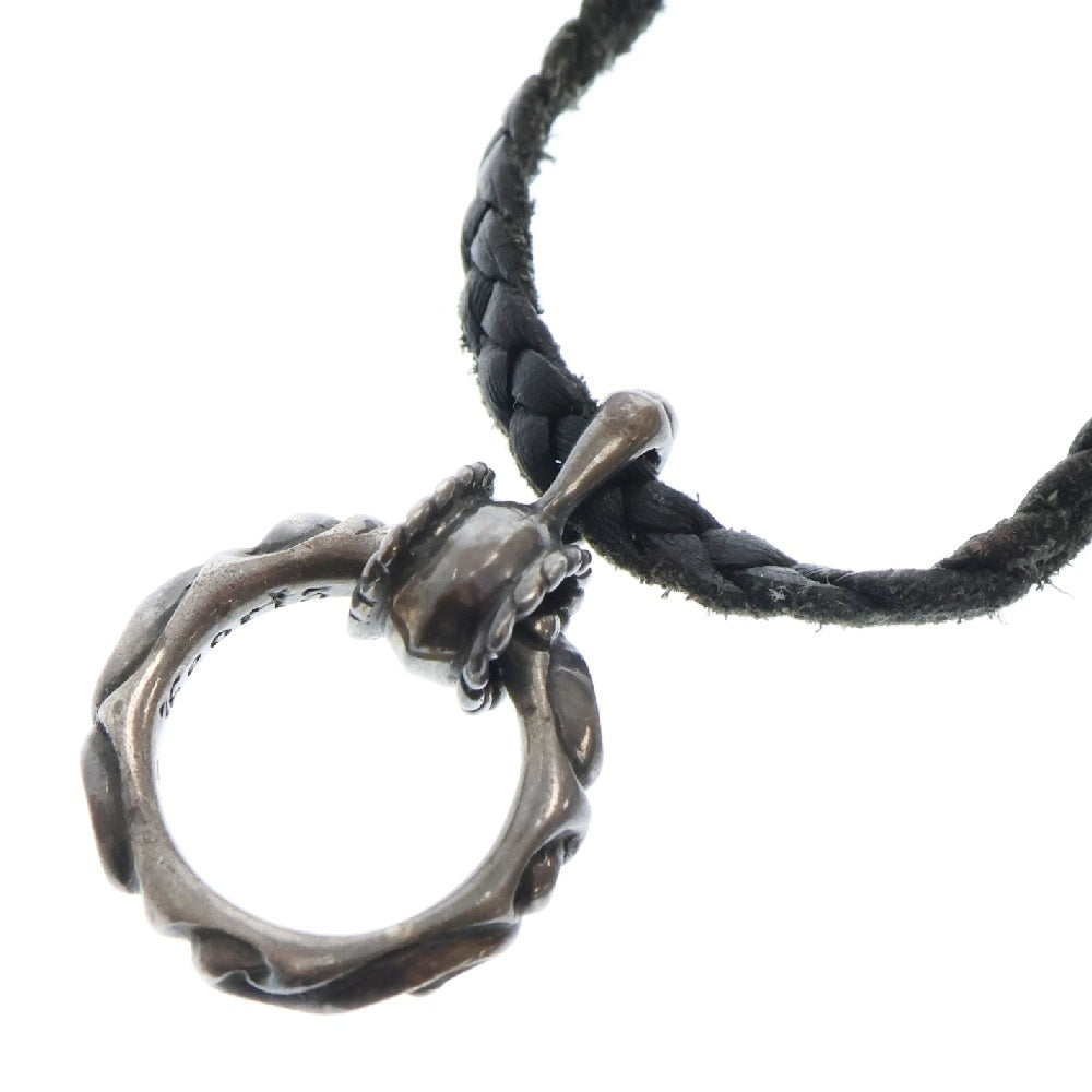 CHROME HEARTS(クロムハーツ) EWLP SCRL アイウェアループ スクロールバンドレザーブレイドネックレス